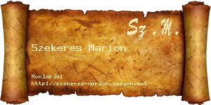 Szekeres Marion névjegykártya
